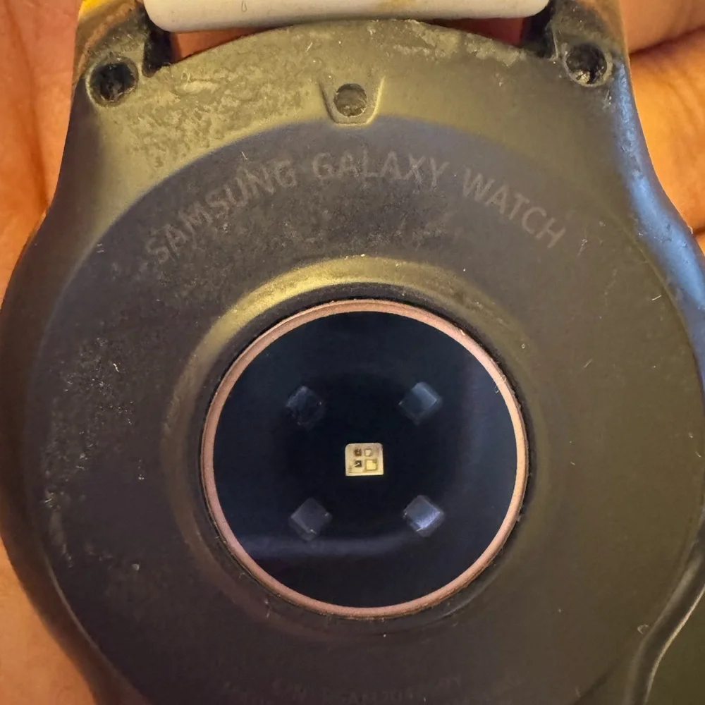 Samsung Gold and White Smartwatch